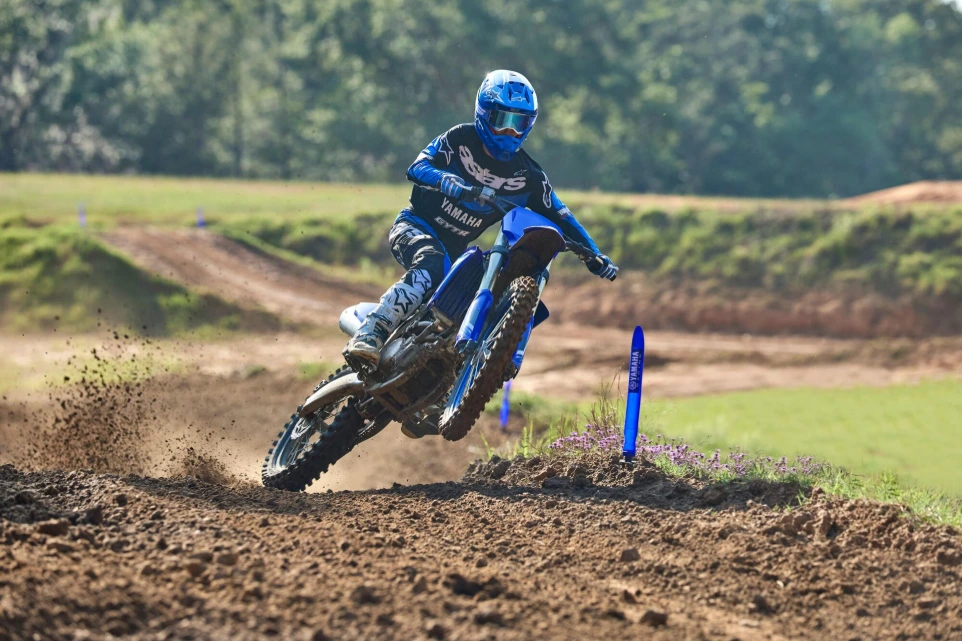 Yamaha YZ250F 2026 motocross competition in action wheelie