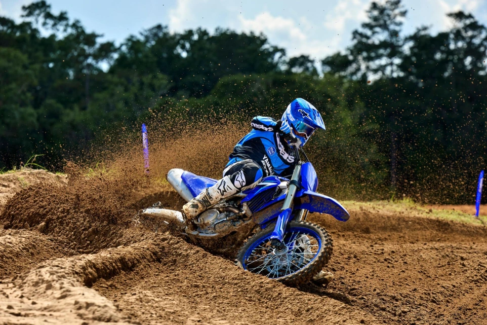 Yamaha YZ250F 2026 motocross competition in action turn