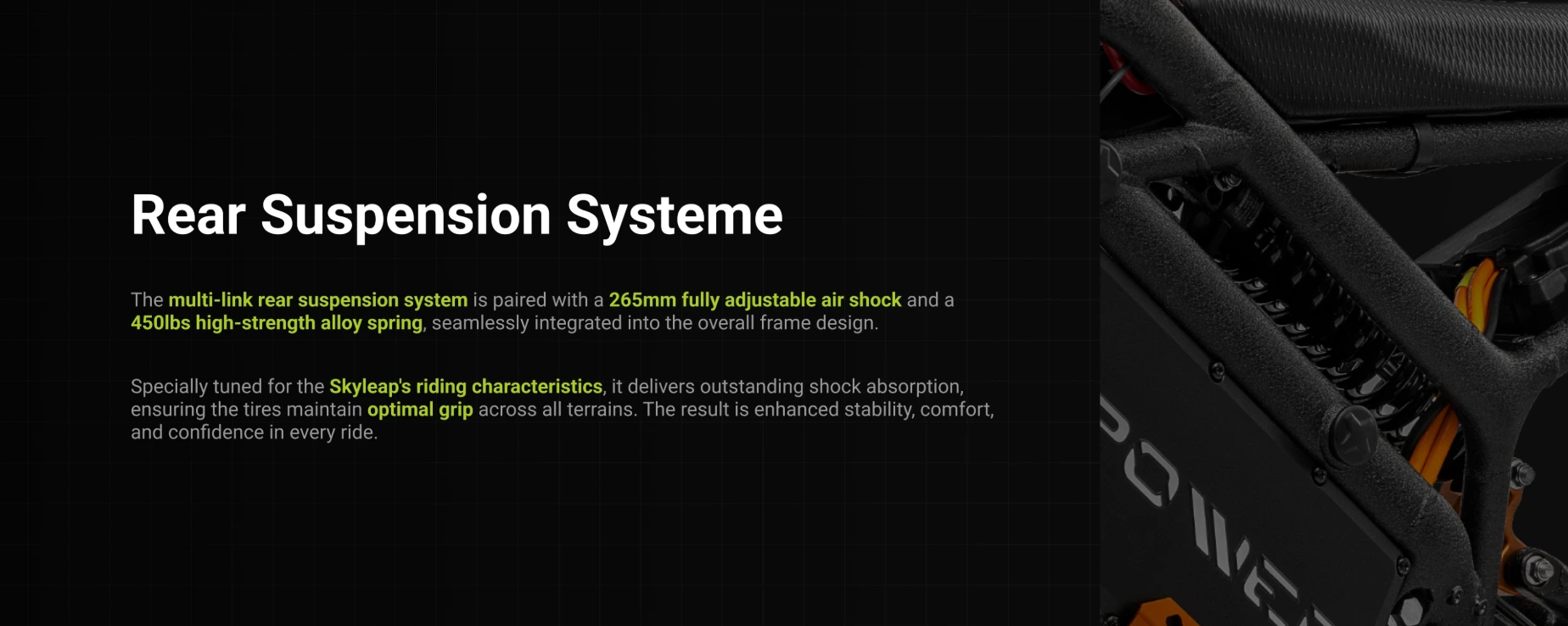YiPower SkyLeap Motocross rear suspension